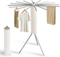 LIENAHU Clothes Drying Rack,Drying Rack Clothing,Laundry Drying Rack,Floor Standing,16 Aluminium Poles,Collapsible,Retractable,Foldable,Folding Laundry Rack