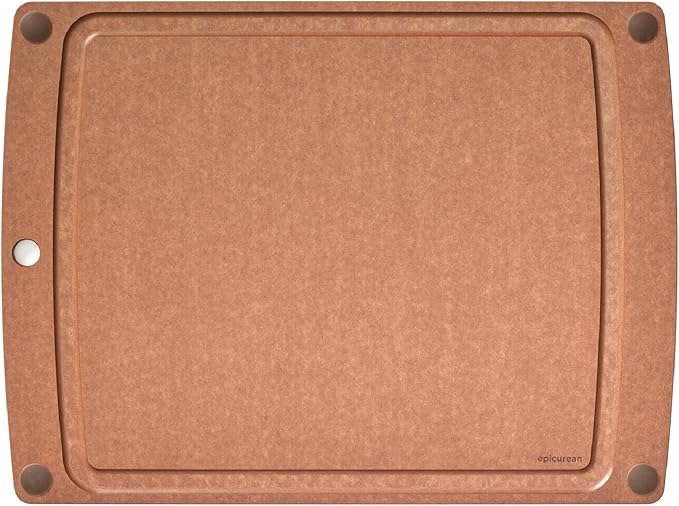 Epicurean All-In-One Cutting Board with Non-Slip Feet and Juice Groove - Non-toxic, Dishwasher Safe,Made in the USA, 19.5" x 14.5", Nutmeg