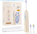 Soocas NEOS II Ultra – Electric Toothbrush with Water Flosser Combo, 3-in-1: Flosses, Vibrates and Oscillates, Flossing Toothbrush for Adults, Cordless Water Flosser for Travel, Champagne Gold