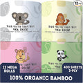 MOTHER EARTH Bamboo Toilet Paper - Ultra Soft & Strong 3-Ply Bath Tissue, 400 Sheets Per Roll, Hypoallergenic & Septic Safe, Mega Rolls, Pack of 12 Rolls
