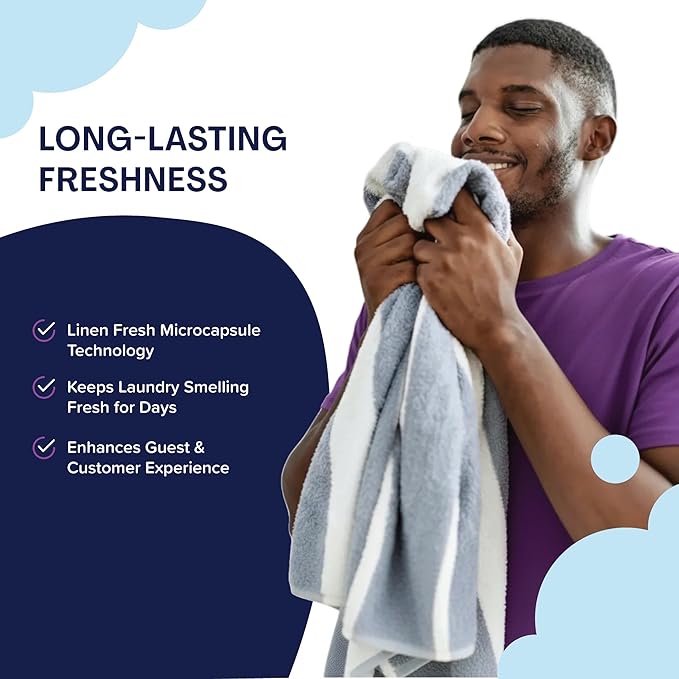 PowerPax 5-in-1 Commercial Laundry Detergent Capsules for Vending Machine, Linen Fresh, 100 Count in 2 Packs – Stain Remover, Color Booster, Fabric Softener for Coin Vend Laundromat Supplies