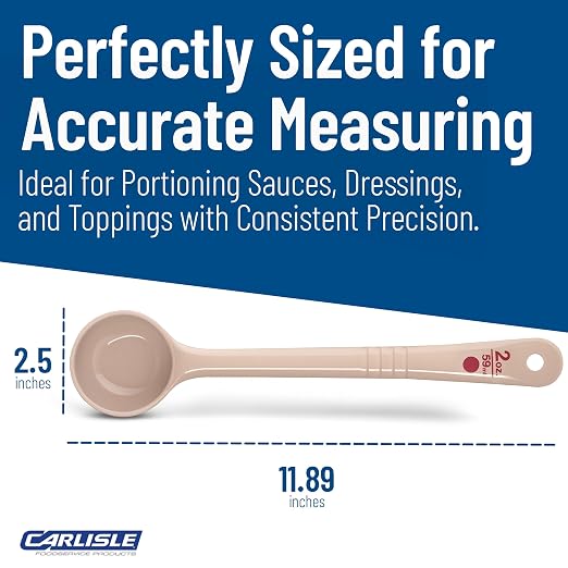 Carlisle FoodService Products Long Handle Measuring Spoon 2 Ounces Beige - (Pack of 12)