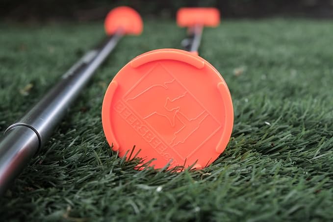 Beersbee® Polish Horseshoes Flying Disc Target Bottle Drop Adult Lawn Game- Camping, Backyard, Beach, Tailgating, Frat Party Games, Bottle Battle Bash