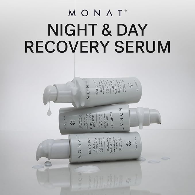 MONAT BOND IQ™ Night & Day Recovery Serum – Clinically Proven Strengthening & Repairing Formula - Bond-Building with Biomimetic Peptides & REJUVENIQE Oil for Softer & Shinier Hair – 90 ml / 3 fl oz