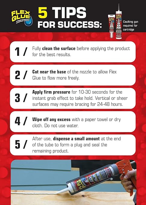 Flex Glue Super Strong Transparent Waterproof Adhesive, 4-oz, Clear - Pack of 2