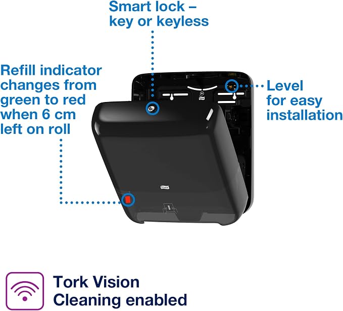 Tork Matic Paper Hand Towel Roll Natural H1 (6 Rolls) and Tork Matic Paper Towel Dispenser Elevation Design - Paper Hand Towel Dispenser H1