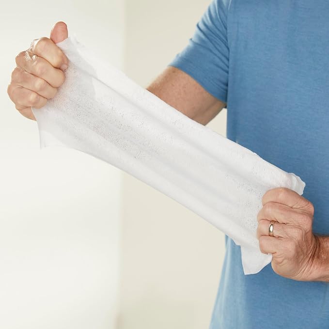 McKesson Disposable Wipe 1 Pack, 100 Washcloths - Large Adult Body and Incontinence Washcloths with Aloe and Vitamin E, Alcohol-Free, 100 Wipes Per Pack
