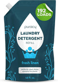 Puracy Laundry Detergent Refill - Enzyme-Powered Liquid Laundry Detergent Concentrate, Natural Laundry Detergent Seen on TikTok, Non-Toxic (Fresh Linen, 48 fl oz, 192 Loads)