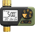 Diivoo Brass Sprinkler Timer, IP66 Waterproof Programmable Hose Timers for Watering with Large Display, Rain Delay & Manual Mode for Outdoor Automatic Irrigation of Garden, Lawn, Yard