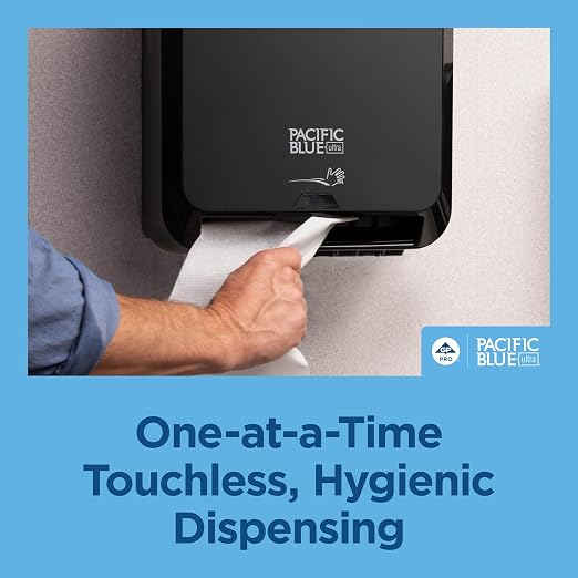 Pacific Blue Ultra 8" High-Capacity Automated Touchless Paper Towel Dispenser by GP PRO (Georgia-Pacific); Black; 59590; 12.9" W x 9" D x 16" H; 1 Dispenser