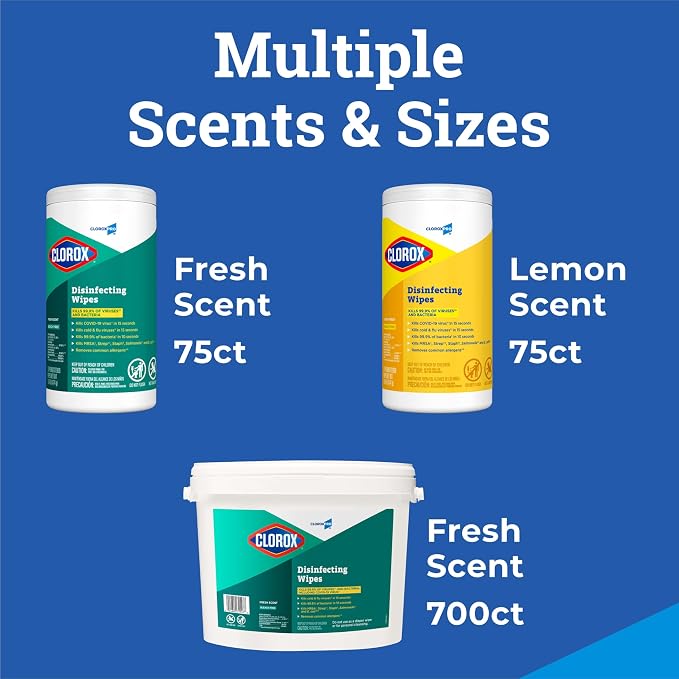 CloroxPro Clorox Disinfecting Wipes, Fresh Scent, 75 Count (Package May Vary)