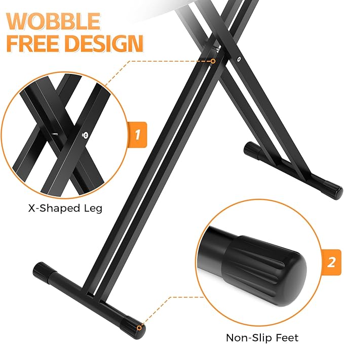 APEXCHASER Ironing Board Full Size, Iron Board and Ironing Board Set Height Adjustable, Foldable Ironing Boards Standard Size, Iron Table Stand with Anti-Skid Legs and Iron Rest, 13" x 43" Black