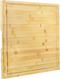 Utoplike Bamboo Cutting Board 20 x 20 inch, Large Wood Chopping Boards | for Kitchen, Meat, Vegetables, BBQ, Square Butcher Block with Juice Groove and handle, 1"Th