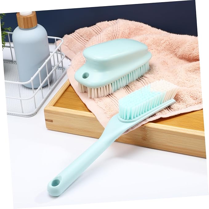 GALPADA 5sets Ergonomic Laundry Brush for Clothes Shoes Long Handle Scrub Brush for Household Cleaning