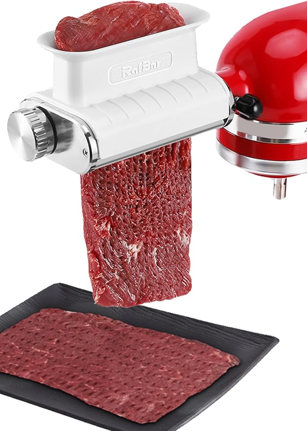 Meat Tenderizer Attachment for KitchenAid Mixer, 3 Thickness Settings | Fits KitchenAid Stand Mixers: Tenderizes beef, pork, lamb & venison — deeper marinade for juicier results