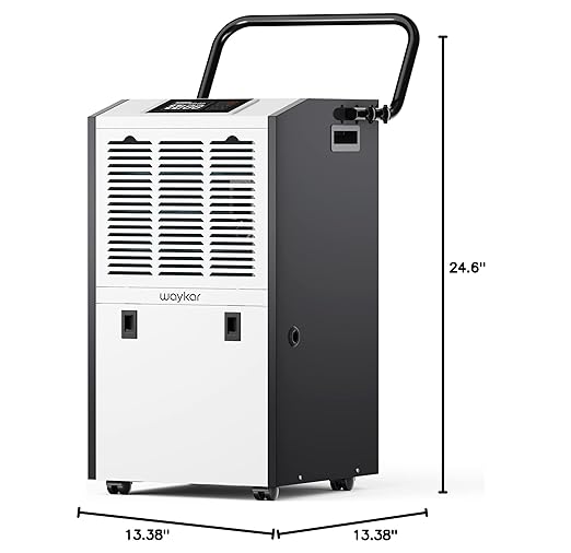 Waykar 155 Pints Large Commercial Dehumidifier with Drain Hose and Water Tank, Industrial Dehumidifier in Large Space up to 8000 Sq. Ft for Home, Basements, Whole House, Library