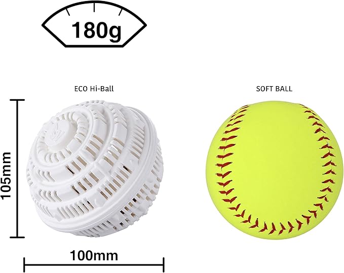 Premium Detergent-Free Washing Machine Balls by Eco Hi-Ball – Save on Laundry Detergent – Naturally Washes Clothes Amazingly with Infrared Ceramic Beads – Safe & Reusable for 1000 Washes | 2-Pack
