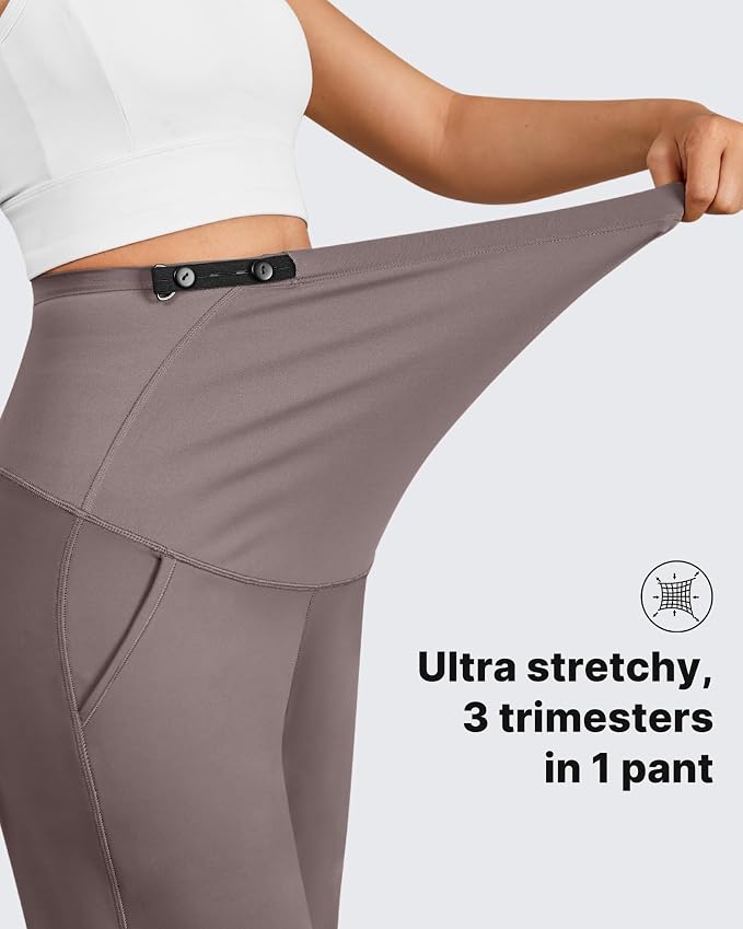 G4Free Fleece Lined Maternity Yoga Pants Winter Pregnancy Work Trousers