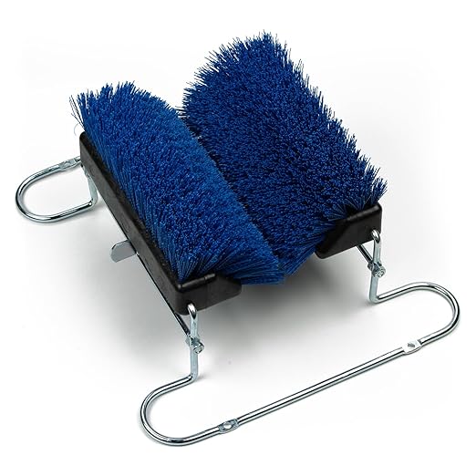 SPARTA Boot and Shoe Cleaning Brush 16.5" x 14.75" x 7", 6 lbs with Scraper for Heavy-Duty Dirt and Mud Remover at Homes, Farms, and Worksites, Polypropylene (Pp), Black