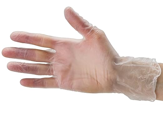 CARE PLUS Vinyl Gloves Clear Small Size 1000 Count | Heavy Duty, Non-Sterile, Powder-Free, Latex-Free Rubber | Food Prep, Kitchen & Cleaning Gloves, Ideal for Professional Use