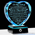 Arikyrist Sister Gifts from Sister Brother with Colorful LED Base Birthday Gifts Idea for Sisters Crystal Heart Keepsake Sisters Gift for Women for Christmas Mother's Day Valentines