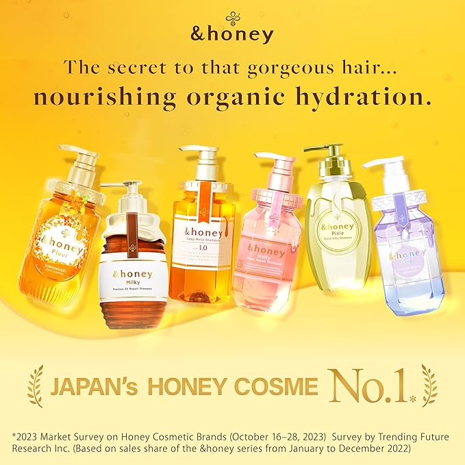 [Genuine Product] &honey Deep Moist Shampoo & Conditioner Set 440mL+450g/14.87.fl.Oz+15.69Oz (Sampoo and Conditioner Set)