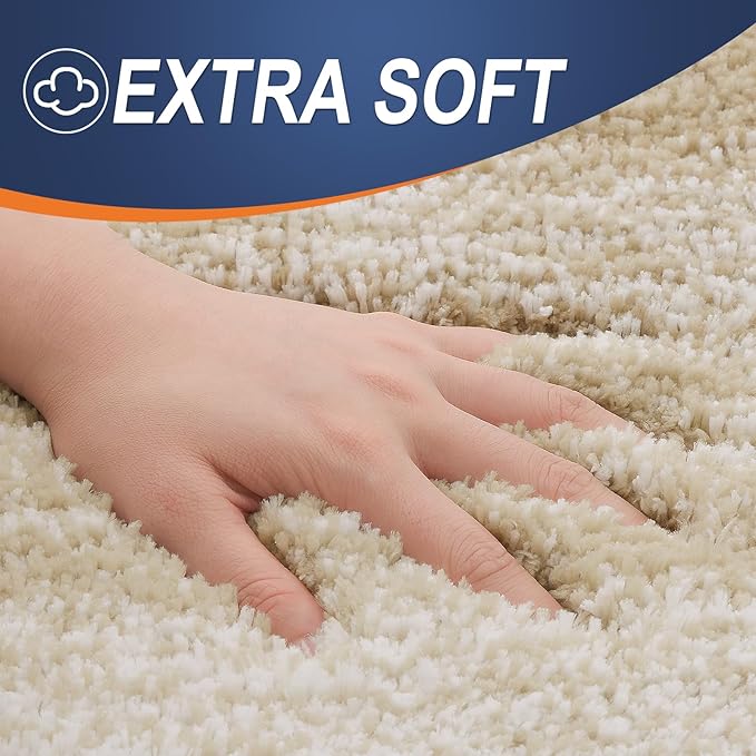 OLANLY Bathroom Runner Rugs Mat 44x24, Extra Soft Absorbent Microfiber Bath Rugs, Rubber Backing, Quick Dry, Washable Long Bath Mats for Bathroom Floor, Tub and Shower, Home Decor Accessories, Tan