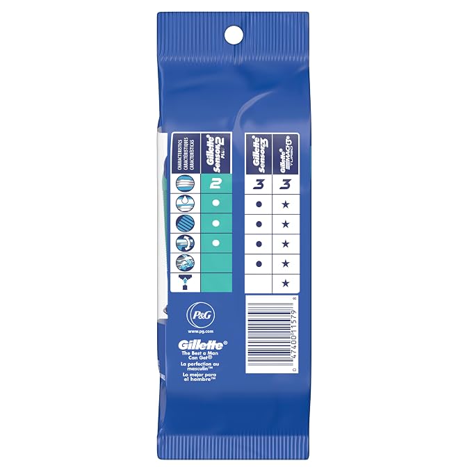 Gillette Sensor2 Plus Pivoting Head Men’s Disposable Razors, 10 Count (Pack of 3)