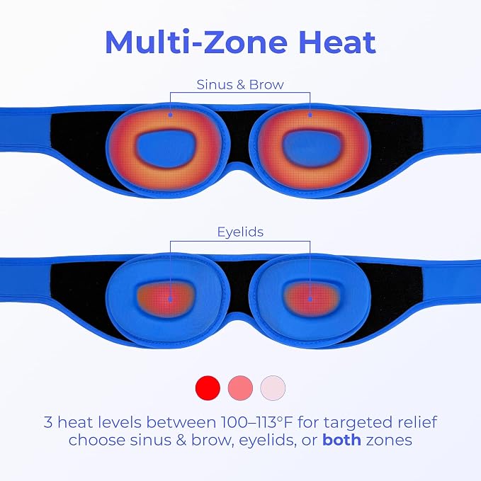Blinkjoy Rechargeable Heated Eye Mask for Dry Eyes – Cordless Warm Compress for MGD, Styes & Eye Strain – Optometrist Recommended for Dry Eye Relief