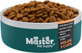 Master Pet Supply Stainless Steel Dog Bowls - 25 oz, Heavy Duty - Emerald Sea, Double Wall Extra-Thick Insulated, Non-Slip Pet Water Bowl for Dogs, Cats & Pets, Anti Rust Metal, Dish Washer Safe