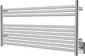 HEATGENE Towel Warmer 10 Bar Towel Dryer Wall-Mounted Plug-in Bath Towel Heater - Brushed