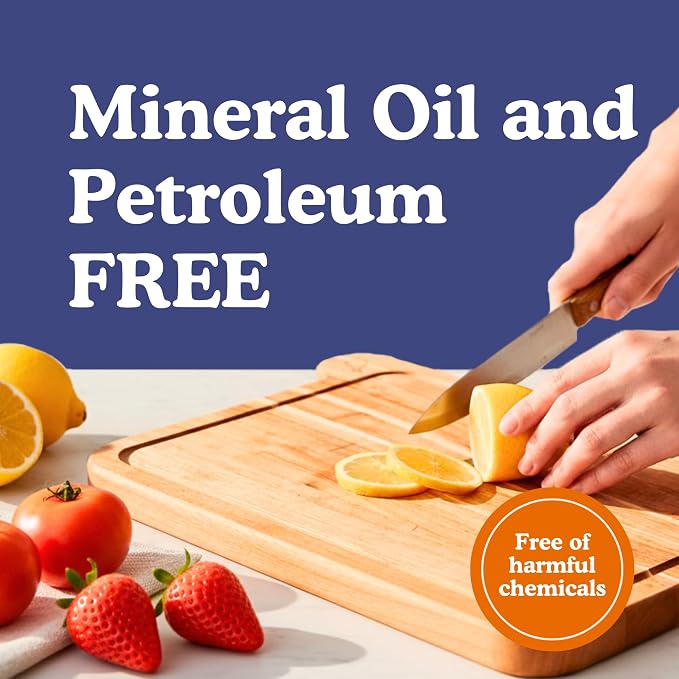 Non-Toxic Acacia Cutting Board Set of 3, Mineral Oil Free, Plastic Free | Petroleum free. No BPA. FSC-certified wood. 3 sizes: 17x11, 14x9 & 11x7 in. Beeswax, flaxseed & lemon oil finish.