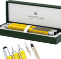 Monteverde One Touch Tool Set Ballpoint Pen with Stylus Yellow + Tool Pencil – Original Multifunction Pen Set from the Exclusive Collection – Ideal Gift for Engineers (MV35459)