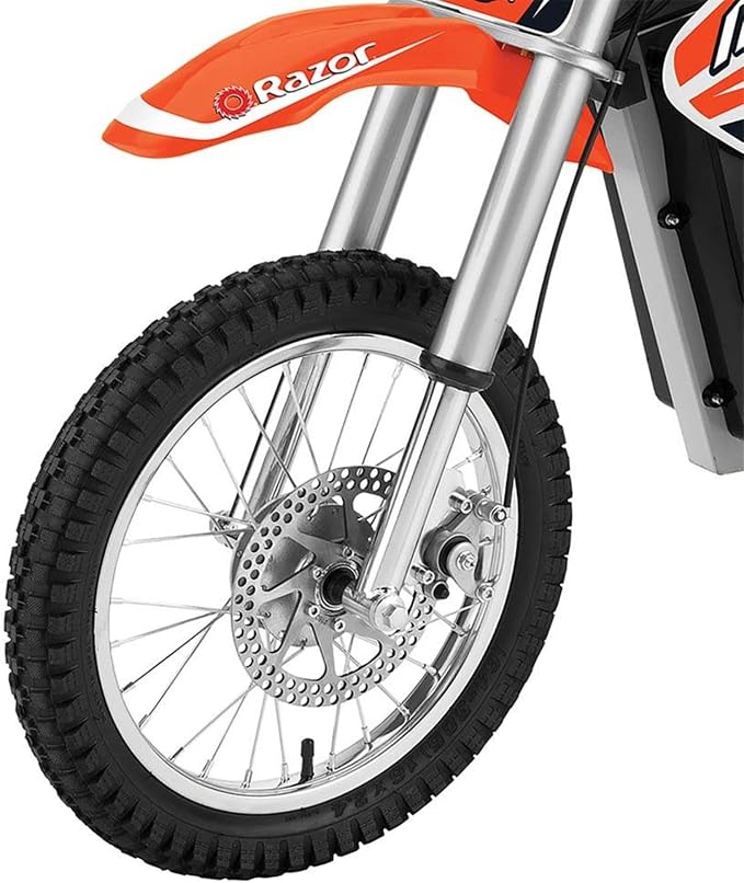 Razor Dirt Rocket Ride On High Torque Motocross Electric Motorcycle Dirt Bike with Speeds up to 17 MPH for Teens and Adults, Orange (2 Pack)