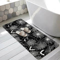 Halloween Bathroom Runner Rugs Non Slip Washable Absorbent Narrow Long Bath Mat Black Scary White Bat Animal Net Geometric Runner Rugs for Kitchen Hallway Bedroom Laundry Study Room 15.7"x47.2"