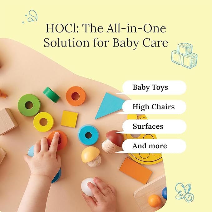 Littley Toy & Surface Cleaner | 3 Pack | Alcohol-Free HOCl Spray for Baby Toys & High-Touch Surfaces | Fragrance-Free Formula | Gentle Cleaning for Everyday Messes | 2 oz
