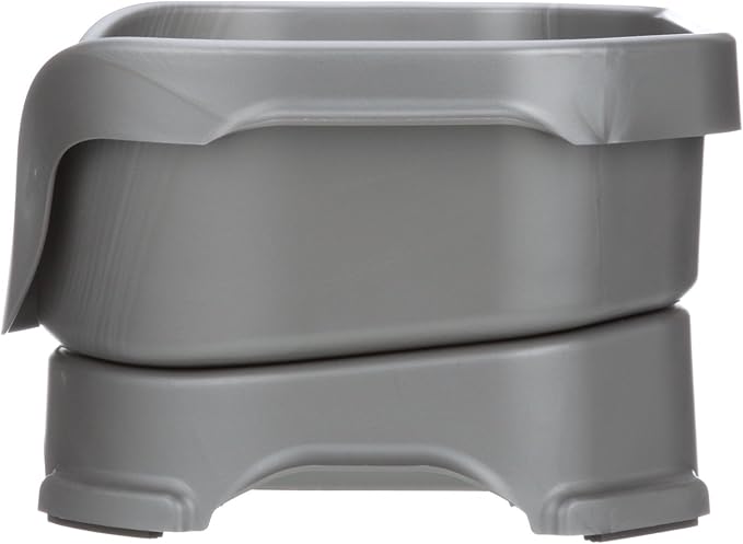 Neater Pet Brands Neater Feeder Deluxe Mess Proof Dog Bowls Elevated for Small Dogs Under 19 lbs, Made in USA, No Spill Raised Dog Food Bowl Stand Feeding Station, Food and Water Bowl Set, Gunmetal
