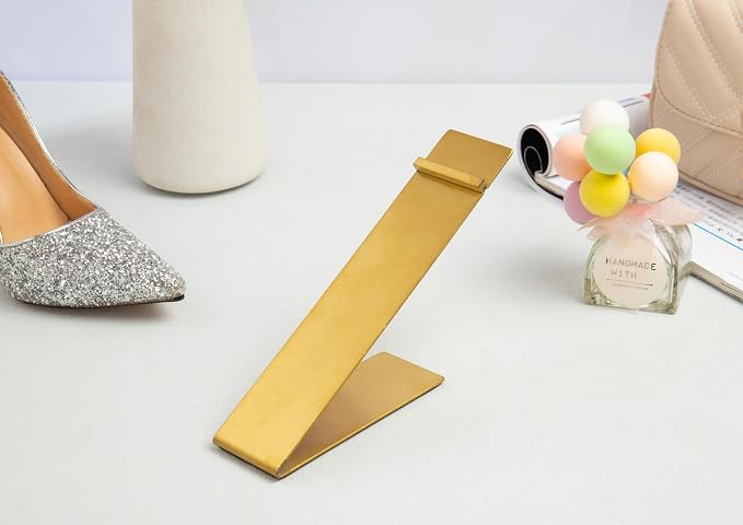 4-Pack Gold Stainless Steel Shoe Display Stand | Freestanding High Heels Display Stands,Suitable for retail stores and personal displays shoe display racks for men and women
