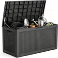 140 Gal Outdoor Storage Box Waterproof Lockable,Deck Box,Gas Lift,Black | Waterproof Resin Deck Box, Lockable Gas Lift Large Outdoor Storage for Patio Cushions, Garden Tools, Pool Supplies