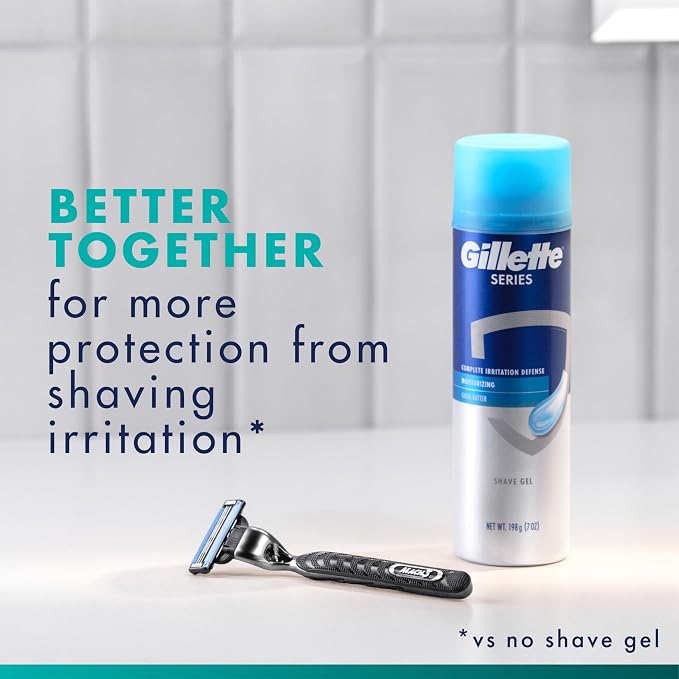 Gillette Mach3 Shaving Razor for Men, Razor Handle, 12 Blade Refills