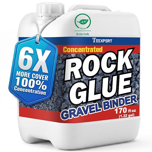 Teexpert Rock Glue for Landscaping: 170OZ Concentrate Gravel Glue, Pea Gravel Binder, Heavy Duty Pebble Stone Adhesive for Slope, Between Pavers, Garden Walkway, Weather Resistant Safe for Plants Pets