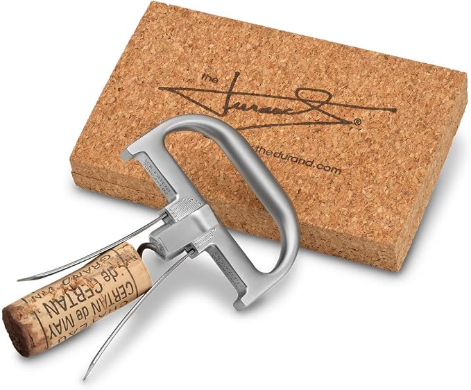 The Durand® Two Part Wine Cork Removal Device | Removes Older Corks, Removes Fragile Corks, Extracts Corks Whole and Intact