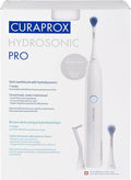 Curaprox Hydrosonic Pro Sonic Toothbrush – for Sensitive Teeth, Implants and Braces | Professional Cleaning at Home | Set with Three Brush Heads