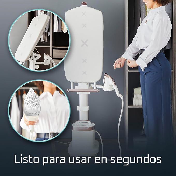 Rowenta IXEO Vision Steamer for Clothes with Ironing Board, All-in-One Steaming & Ironing,