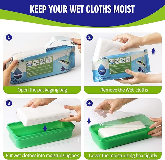 40 Count XL Heavy Duty Wet Mopping Cloths Refill Compatible with Swiffer Sweeper XL Mop, Disposable Wet Pads Refill X-Large Size for Multi-Surface Floor Cleaning, Unscented