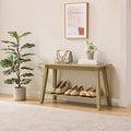 KB Designs - Contemporary Rectangle Storage Bench with Streamlined Design Polished Bottom Shelf for Books Shoes and Magazines Versatile Seating and Entryway Organization - Lemon Pepper