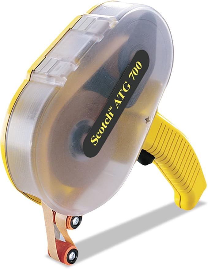3M Scotch ATG 700 Adhesive Applicator, 1/2 in and 3/4 in wide rolls, Yellow