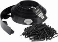 AggFencer Landscape Edging 4in Tall Garden Edging Borders No Dig 33ft | Flexible Landscaping Edging Kit for Flower Bed Lawn Yard Grass Black with 61 Pcs Spikes