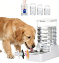 RIZZARI 10L Filtered Dog Water Dispenser:Gravity Auto Refill | Wide-Mouth Easy Cleaning/Fresh Water Filtration/Modern Home Appearance/Hassle-Free Refilling/Daily Hydration Support