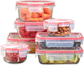 Pyrex Freshlock (7-Pack) Glass Food Storage Containers Set, (1, 2, 4 Cups) Airtight & Leakproof Plastic Locking Lids BPA-Free, Meal Prep Containers Set, Freezer Dishwasher Microwave Safe | Meal prep containers with airtight locking lids, freezer, dishw...